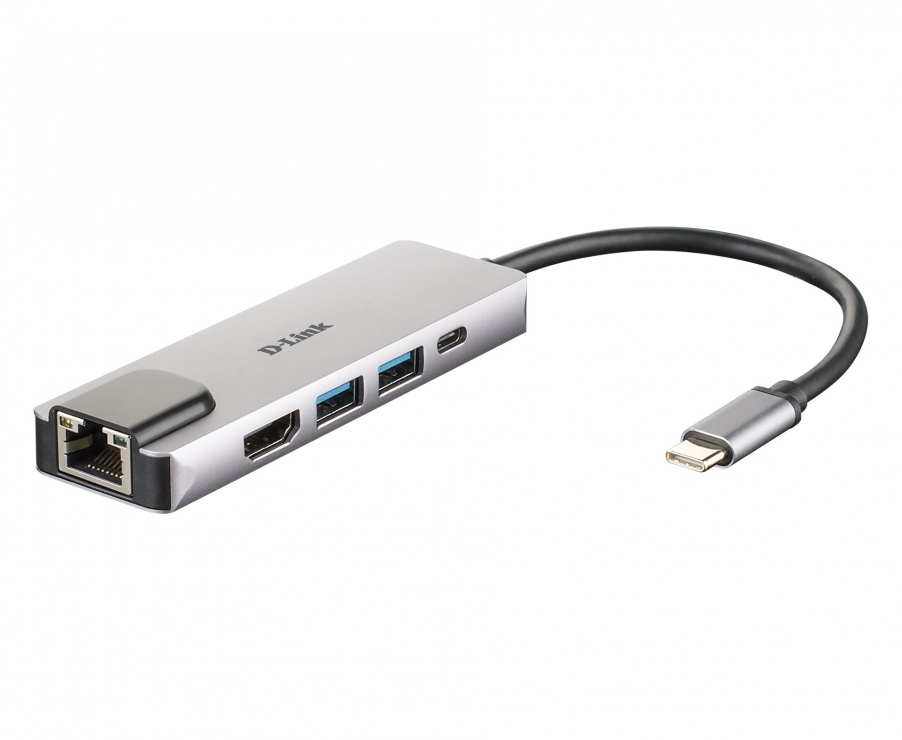 Imagine Docking station USB 3.1-C la HDMI 4K@30Hz, 2 x USB-A, 1 x Gigabit, 1 x USB-C PD (Power Delivery), D-LINK DUB-M520