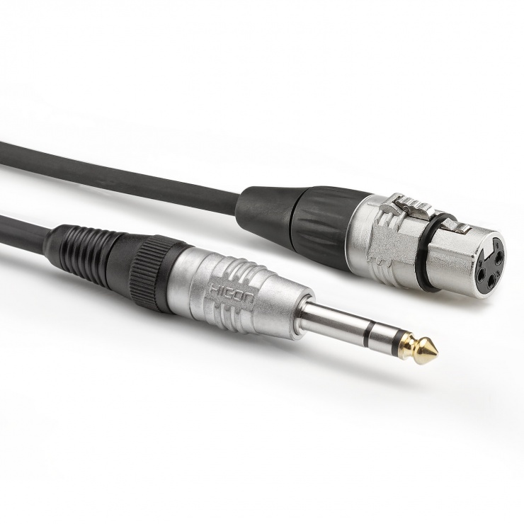 Imagine Cablu audio jack stereo 6.35mm la XLR 3 pini T-M 1.5m, HBP-XF6S-0150