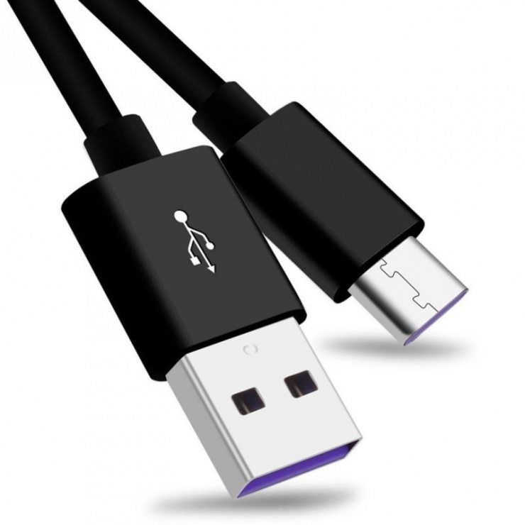 Imagine Cablu USB 2.0-C la USB-A T-T 1m 5A Negru, KU31CP1BK