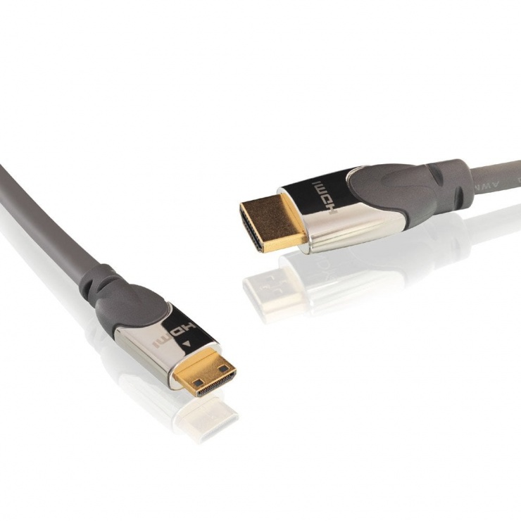 Imagine Cablu CROMO HDMI la Mini HDMI-C 4K v2.0 T-T 1m, Lindy L41436