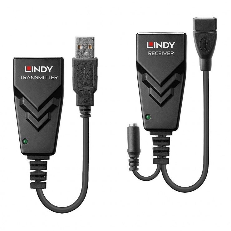 Imagine Extender USB 2.0 prin LAN pana la 100m, Lindy L42674
