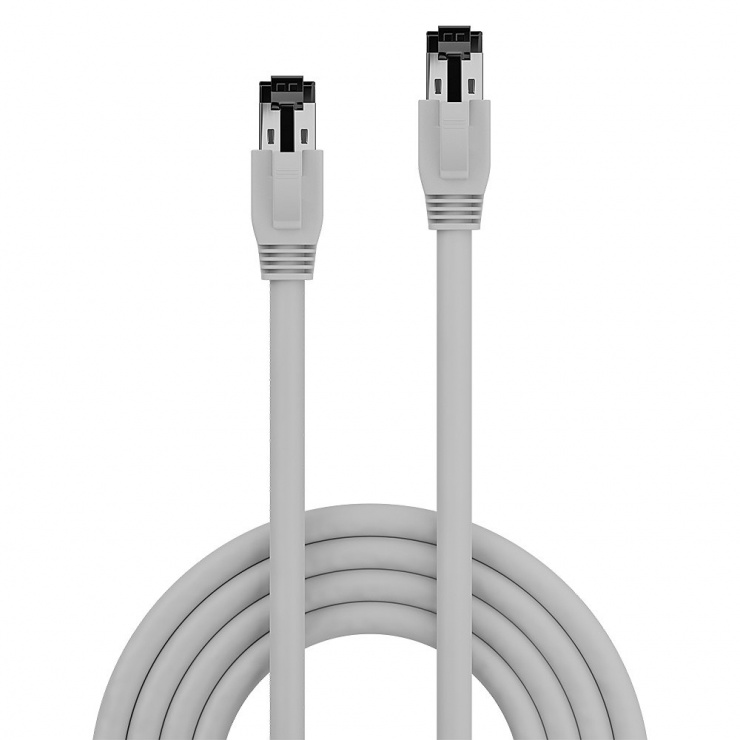 Imagine Cablu de retea RJ45 cat. 8.1 LSOH 0.3m Gri, Lindy L47430