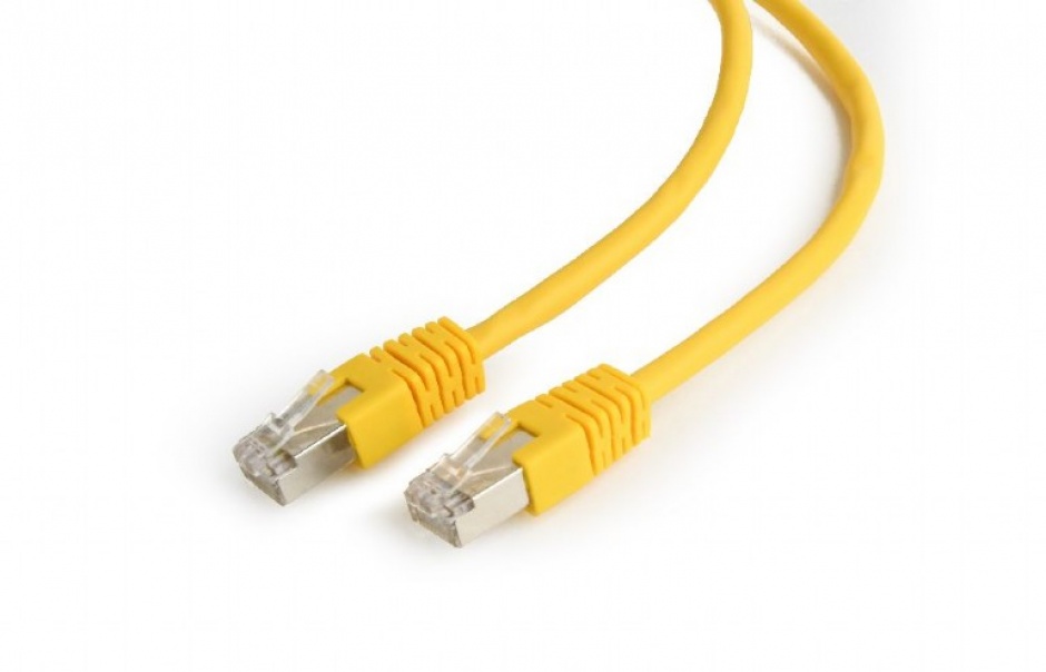 Imagine Cablu de retea RJ45 FTP cat6 0.25m Galben, Gembird PP6-0.25M/Y