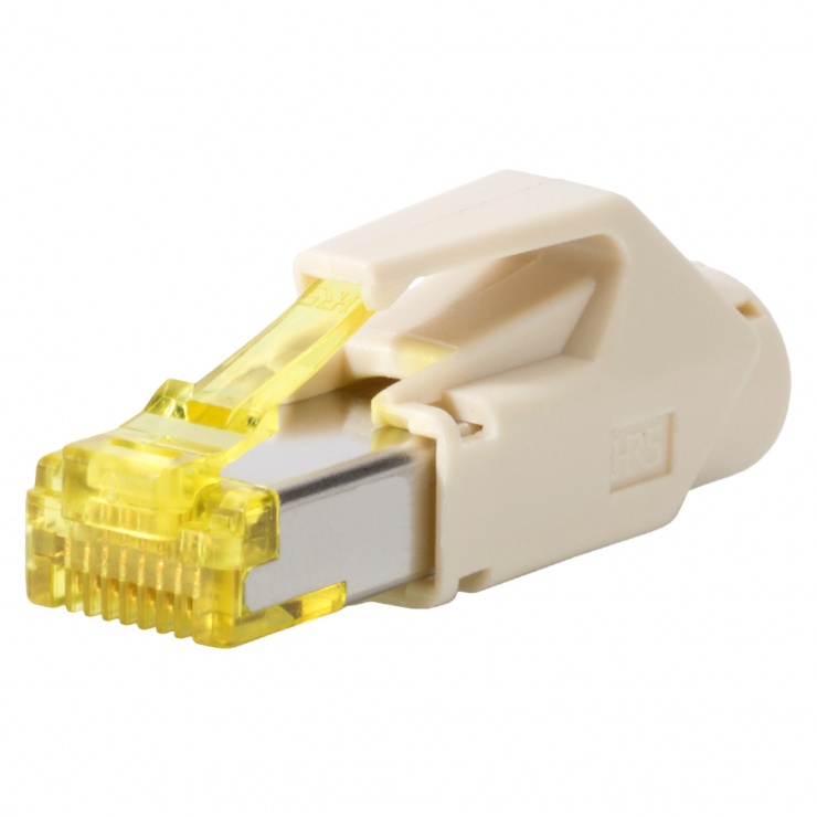 Imagine Conector de retea RJ45 cat. 6A Bej, RJ45C6A-BE