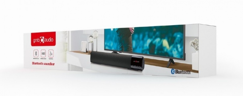 Imagine Boxa portabila bluetooth 1200mAh Negru, Gembird SPK-BT-BAR400-01
