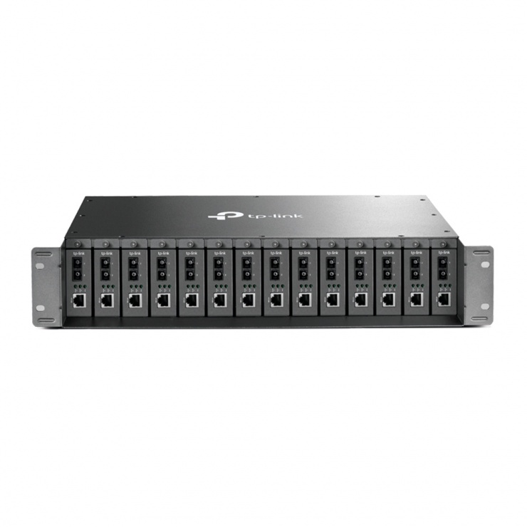 Imagine Carcasa 14 sloturi Media Convertor, TP-Link TL-MC1400