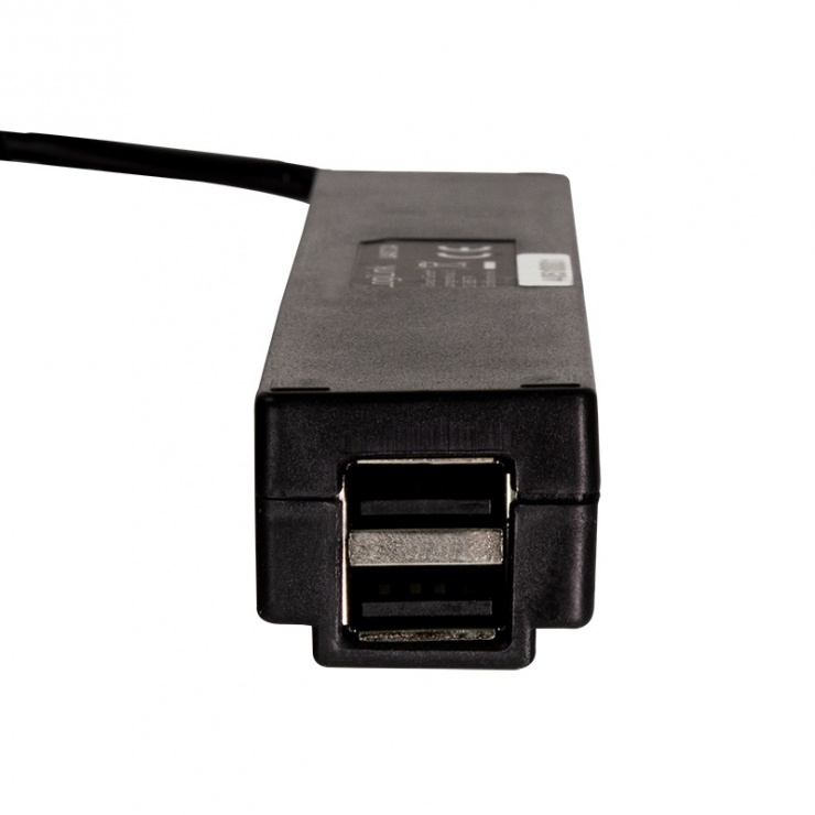 Imagine HUB USB cu 7 porturi USB 2.0 alimentare 3.5A Negru, Logilink UA0124