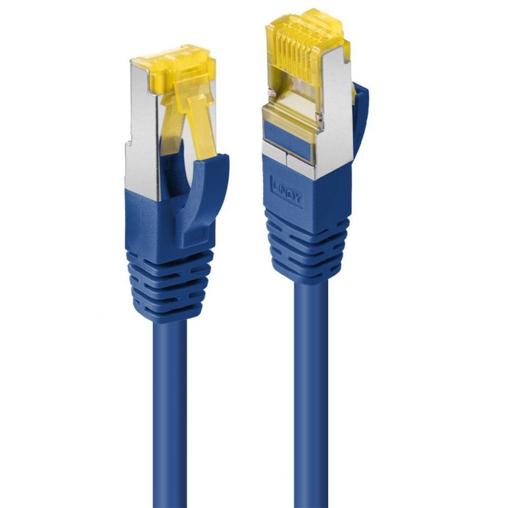 Imagine Cablu de retea S/FTP cat 7 LSOH cu mufe RJ45 Albastru 2m, Lindy L47279
