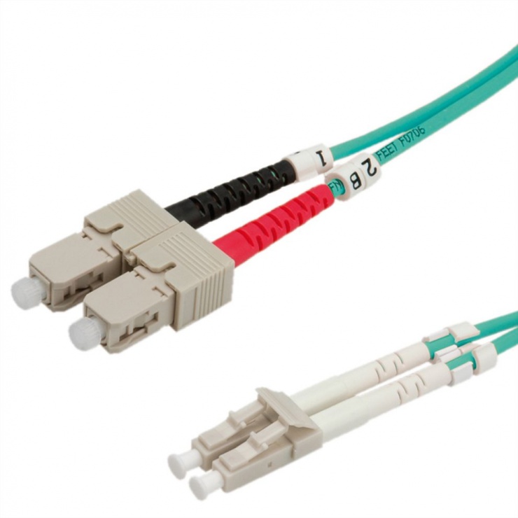 Imagine Cablu fibra optica LC-SC OM3 duplex multimode 1m, Value 21.15.8711