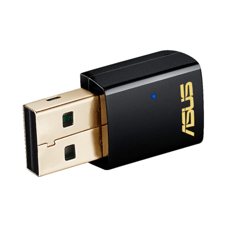 Imagine Adaptor USB 2.0 Wi-Fi Dual-Band Wireless AC600, ASUS USB-AC51