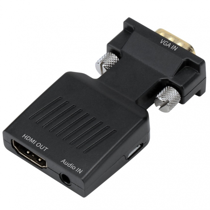 Imagine Convertor VGA la HDMI cu audio, khcon-52