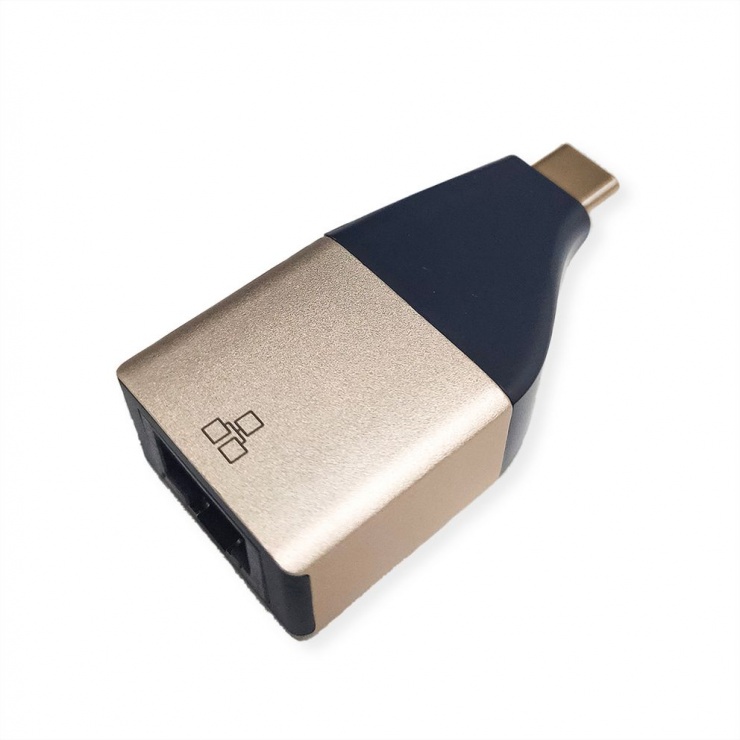 Imagine Adaptor GOLD USB 3.2 Gen 2 la Gigabit LAN, Roline 12.02.1111