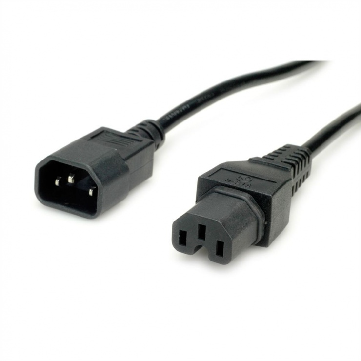 Imagine Cablu alimentare C14 - C15 Negru 1.8m , Value 19.99.1122