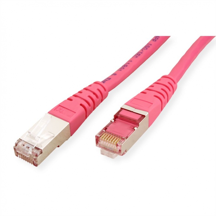 Imagine Cablu de retea SFTP cat 6 5m Roz, Roline 21.15.1369