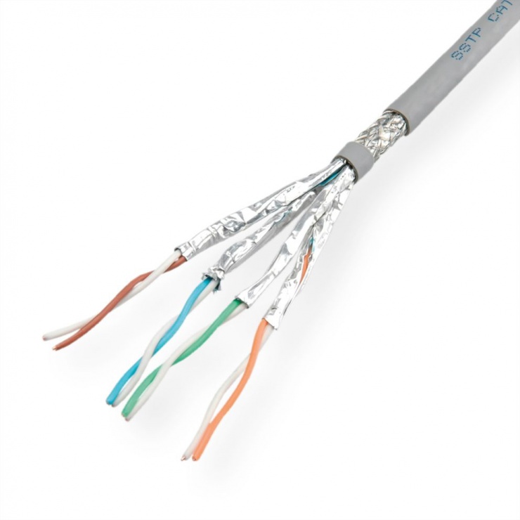 Imagine Rola cablu de retea RJ45 Cat.6A (Class EA) fir solid 300m, Value 21.99.0884