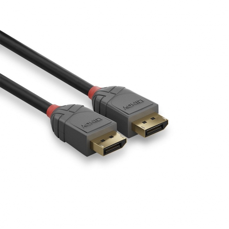 Imagine Cablu Displayport v1.2 4K@60Hz T-T 7.5m Anthra Line, Lindy L36485