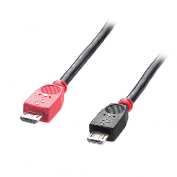 Imagine Cablu micro USB 2.0 OTG la micro USB T-T 2m, Lindy L31760