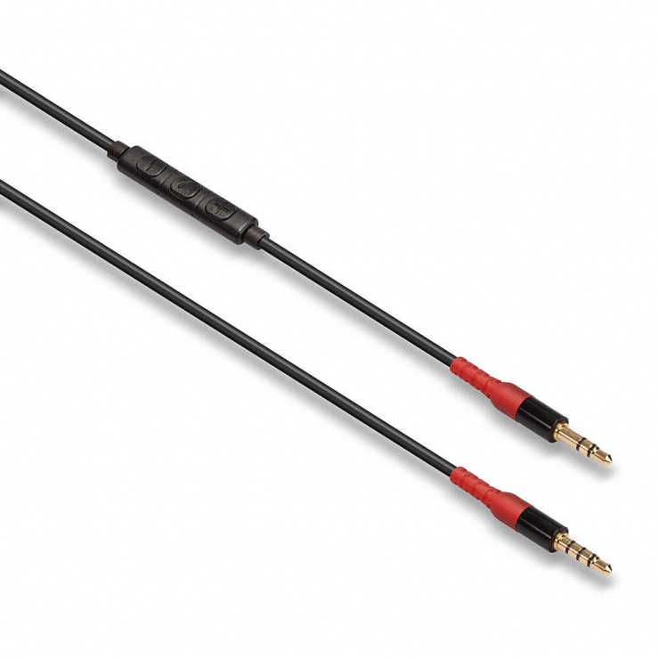 Imagine Cablu audio jack stereo 3.5mm cu In-Line Microphone & Control T-T 1.5m, Lindy L35315