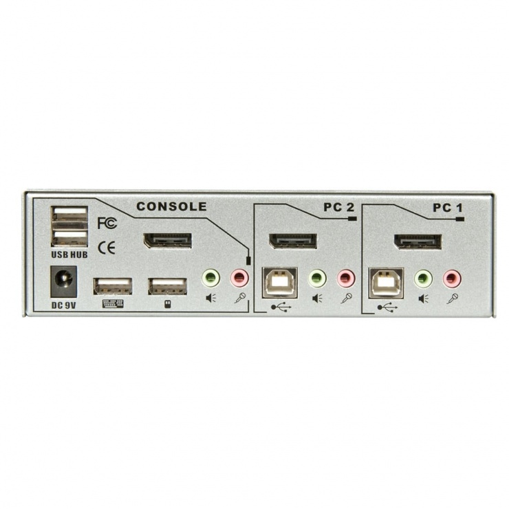 Imagine Switch KVM 2 porturi DisplayPort 1.2, USB 2.0 & Audio, Lindy L39304