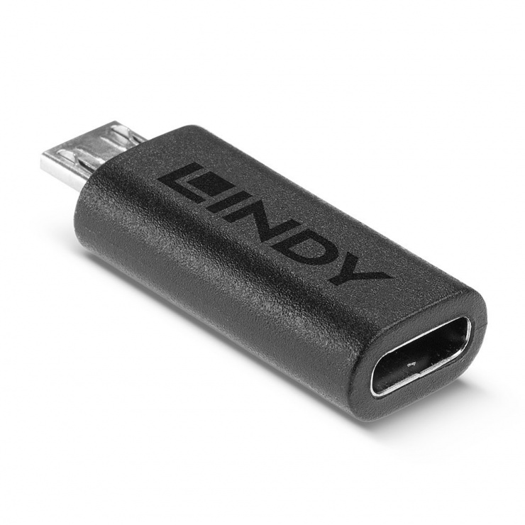 Imagine Adaptor USB type C la micro USB 2.0 M-T, Lindy L41903