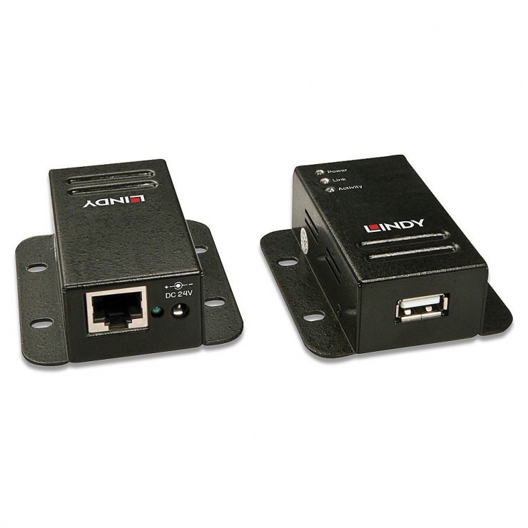 Imagine Extender USB 2.0 prin cablu RJ45 LAN 50m, Lindy L42680