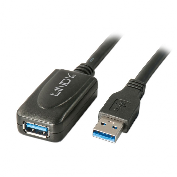 Imagine Cablu prelungitor activ USB 3.0 T-M 5m, Lindy L43155