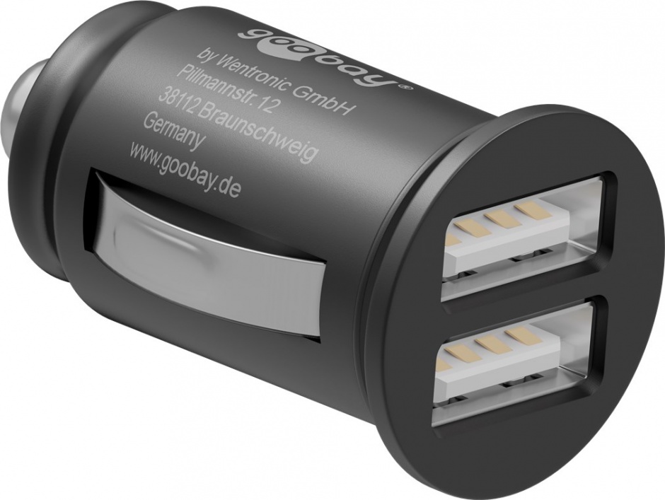 Imagine Incarcator auto cu 2 x USB 2.1A, Goobay 44177