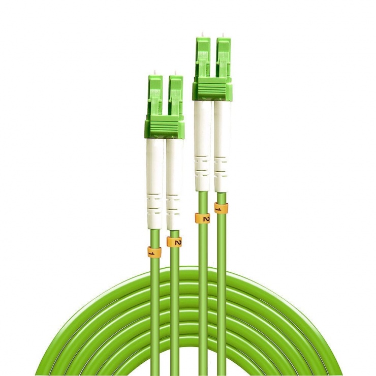 Imagine Cablu fibra optica duplex Multimode LC - LC OM5 verde 20m, Lindy L46316