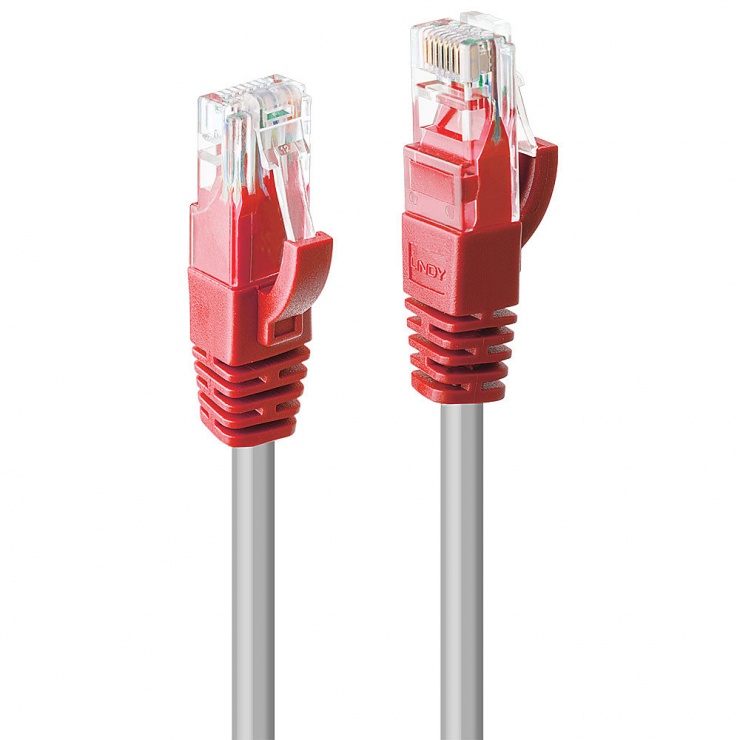 Imagine Cablu de retea cat 6 UTP Crossover cupru 1m Gri, Lindy L48137
