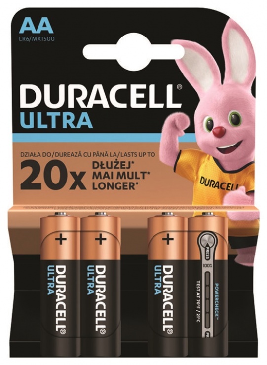 Imagine Set 4 buc baterii AA LR6/MX1500 Duracell Ultra Alkaline