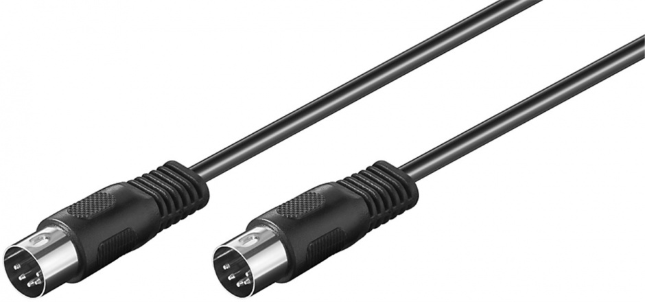 Imagine Cablu DIN 5 pini T-T 1.5m Negru, Goobay G50020