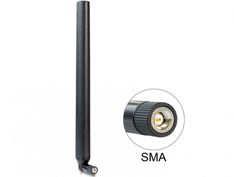 Imagine Antena LTE SMA plug 0.1 - 4.5 dBi omnidirectional, Delock 88436