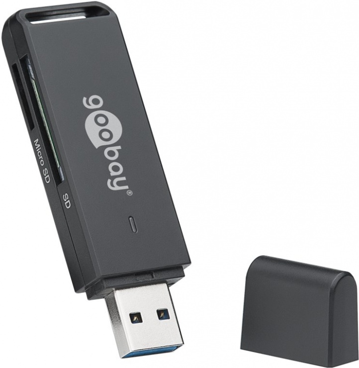 Imagine Cititor de carduri USB 3.0 la micro SD/SD, Goobay W59089