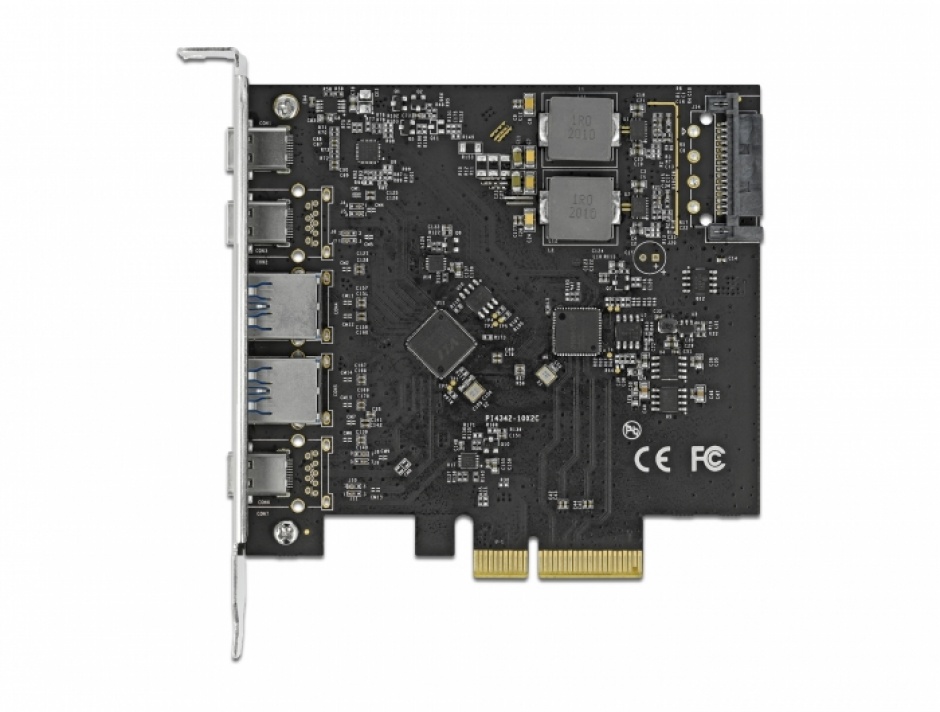 Imagine PCI Express x4 cu 3 x USB 3.2 Type-C + 2 x USB-A, Delock 89074