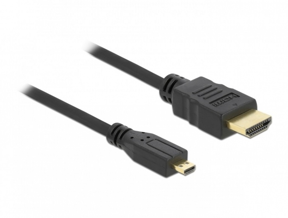Imagine Cablu HDMI la micro HDMI-D v1.4 3m, Delock 82663