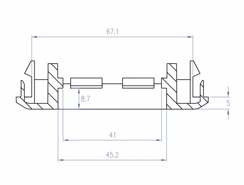 Imagine Carcasa pentru modul Easy 45 Alb 175 x 80 mm, Delock 81317