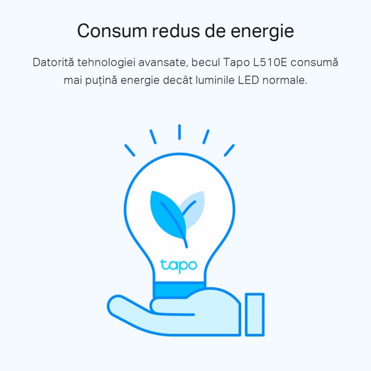 Imagine Bec Wi-Fi inteligent cu reglarea intensitatii luminii E27 8.7W, TP-LINK Tapo L510E