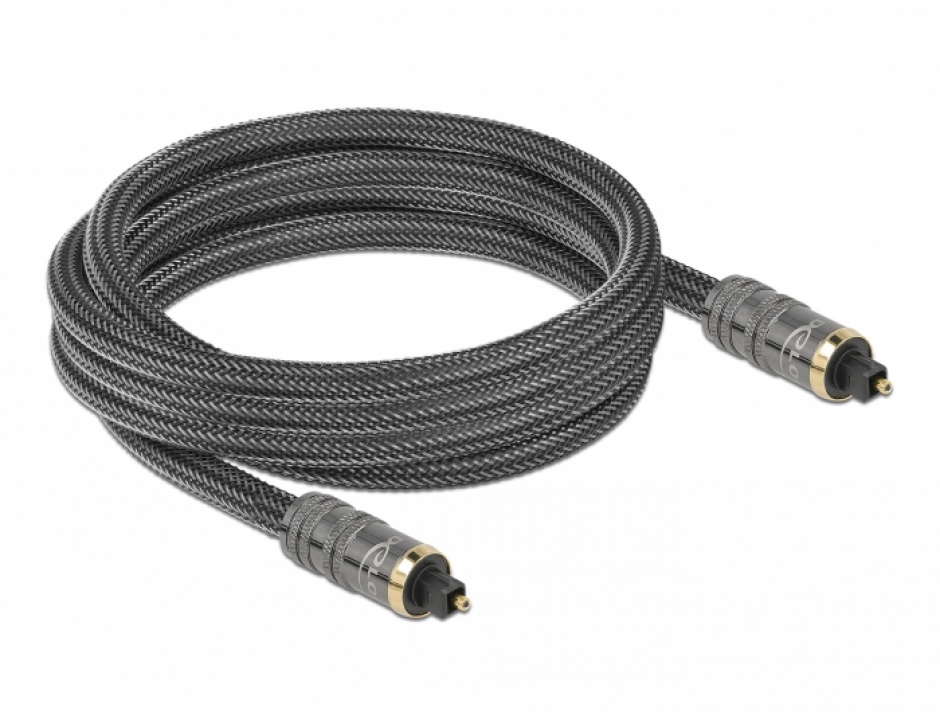 Imagine Cablu audio optic SPDIF Toslink 3m Antracit, Delock 86985