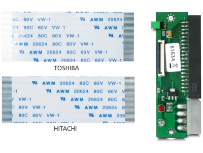 Imagine Convertor IDE 40pini la HDD ZIF 1,8 inch, Delock 61634