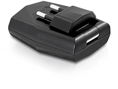 Imagine Incarcator priza rabatabil la 2 x USB, Navilock 61863