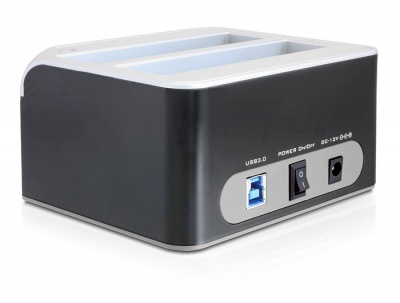 Imagine Dual Docking Station SATA HDD la USB 3.0, Functie de Clona, Delock 61942