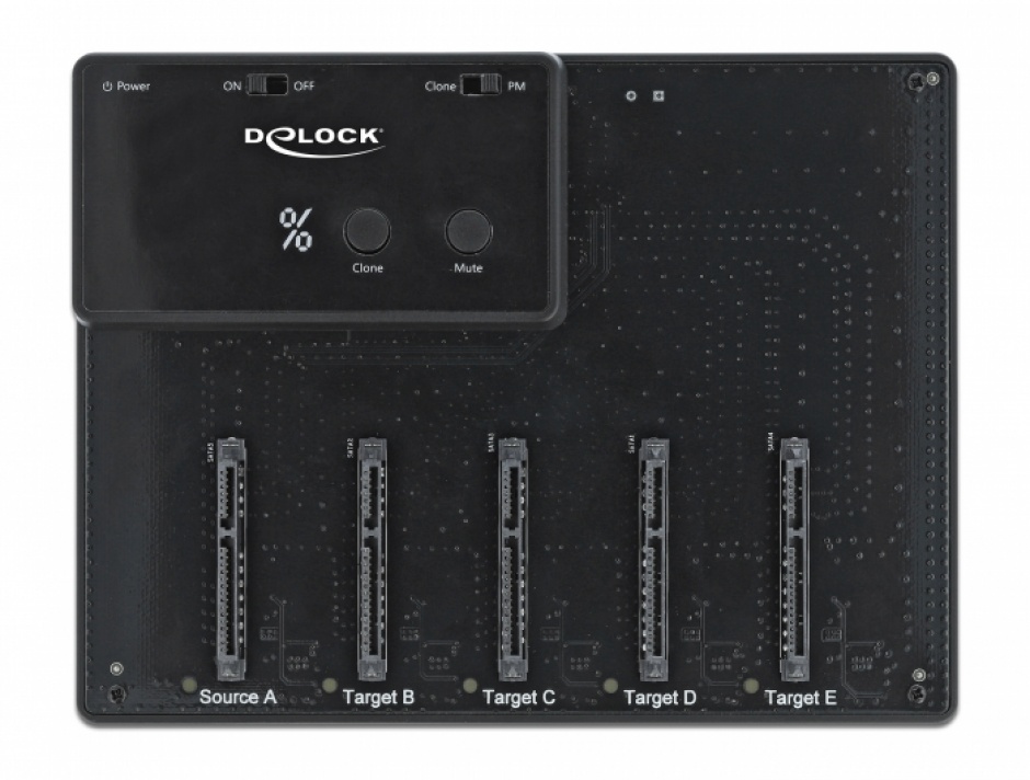 Imagine Docking station USB 3.0 la 5 x SSD/HDD SATA cu functie de clona, Delock 64098