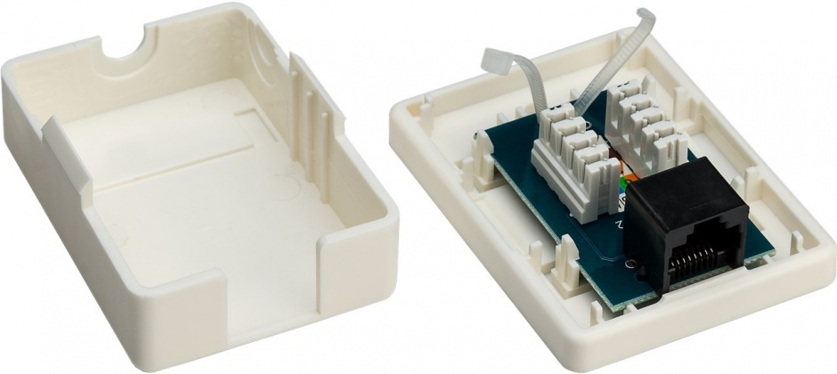 Imagine Priza aplicata retea RJ45 1 port cat 6 UTP, Goobay G77632