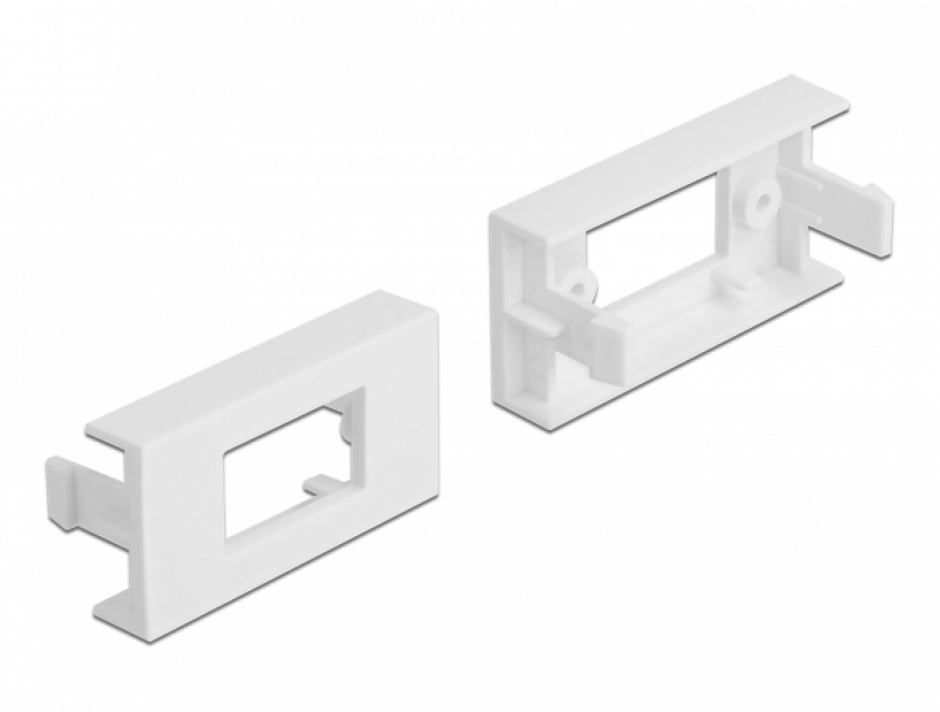 Imagine Set 10 placi pentru modul Easy 45 cu decupaj 12.5 x 21.5 mm / 45 x 22.5 mm Alb, Delock 81302