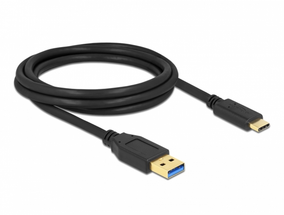 Imagine Cablu USB 3.2-A Gen1 la USB type C T-T 2m, Delock 84004