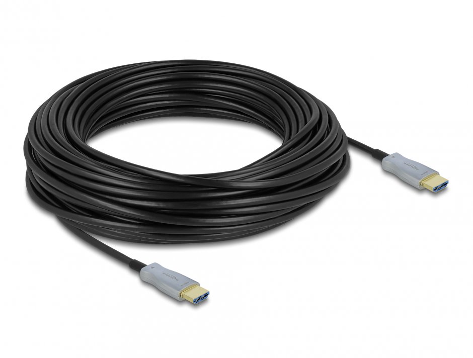 Imagine Cablu optic activ HDMI 4K60Hz HDR T-T 25m, Delock 85016