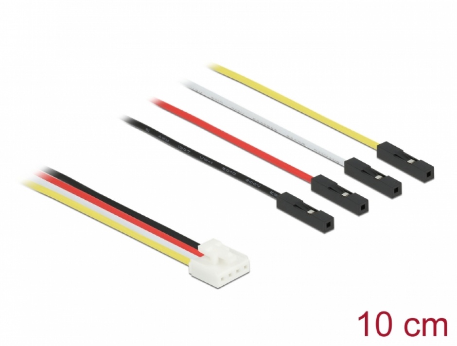Imagine Cablu de conversie IoT Grove (placi Arduino) 4 pini la 4 x jumper T-M 10cm, Delock 86948