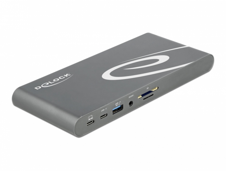 Imagine Docking Station 4K USB Type-C la HDMI / DisplayPort 1.4/ USB / LAN / SD / PD 3.0, Delock 87772