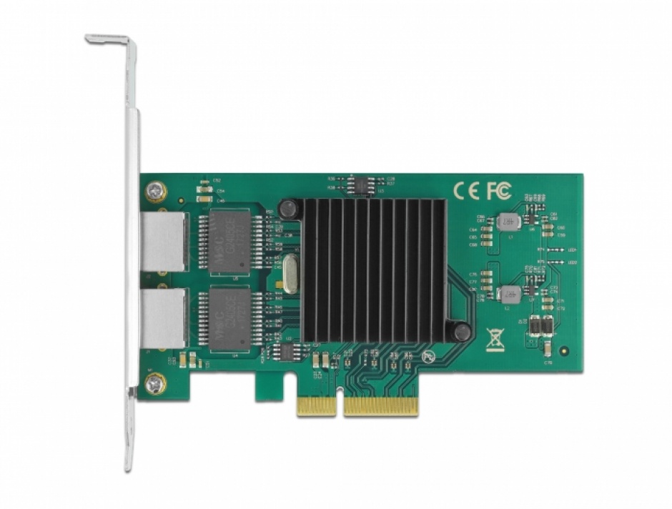 Imagine Placa PCI Express la 2 x Gigabit LAN Intel 82576, Delock 89021