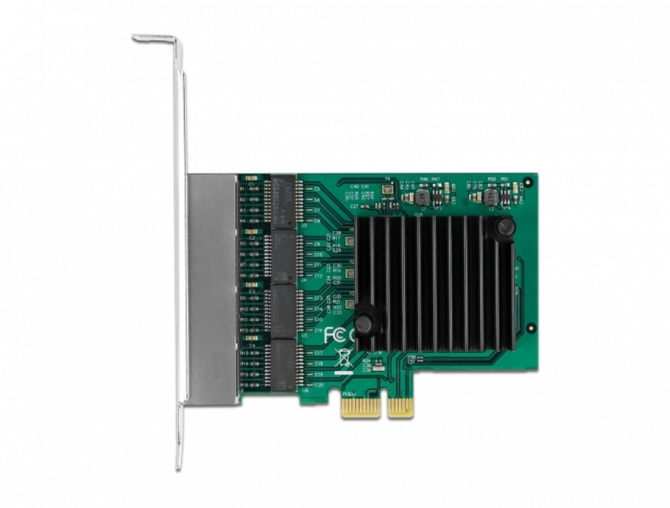 Imagine Placa PCI Express la 4 x Gigabit LAN RTL8111F, Delock 89025